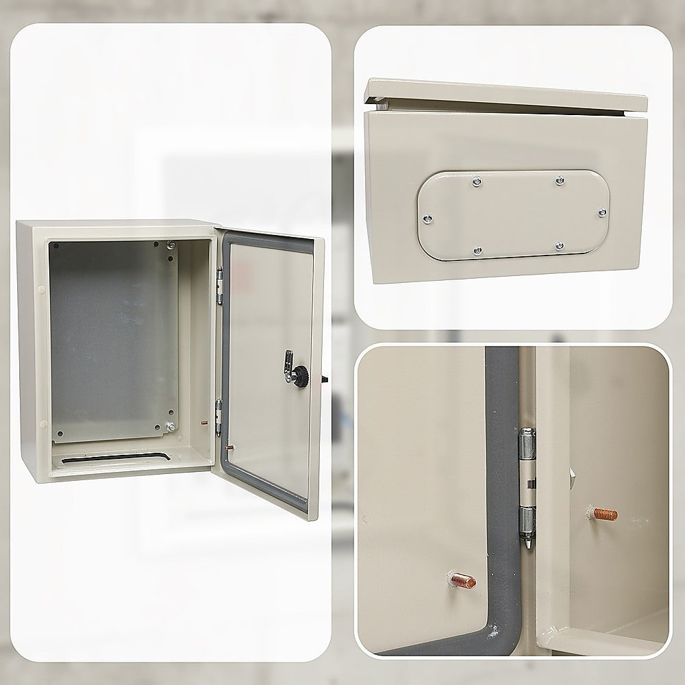 Carbon Steel Electrical Enclosure Box IP65 Wall Mount 400 x 300 x 200 mm 10