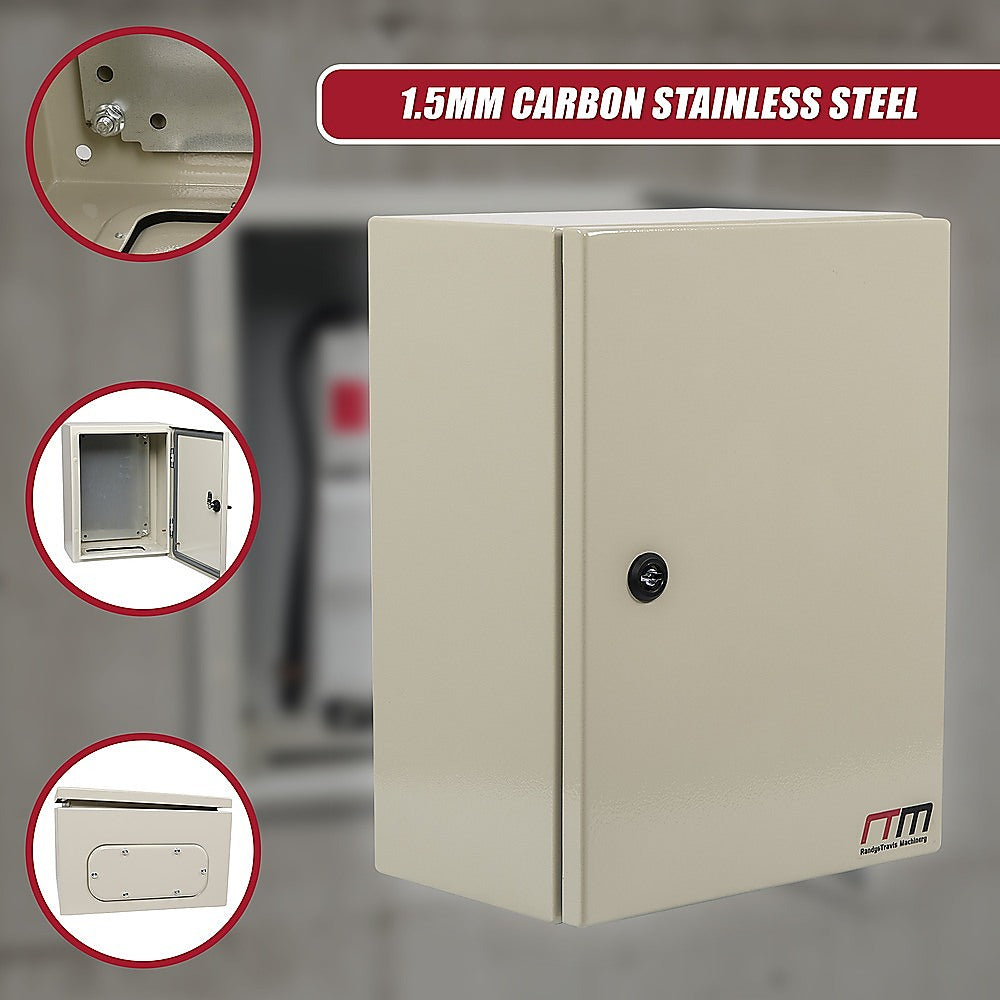 Carbon Steel Electrical Enclosure Box IP65 Wall Mount 400 x 300 x 200 mm 11