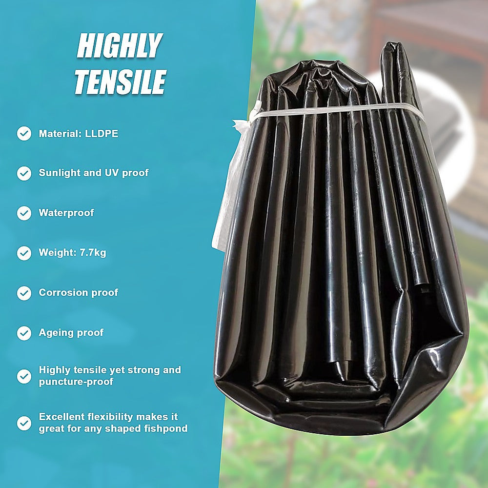 Fish Pond Liner 3 x 4.6m x 0.5mm Garden Pool Membrane Reinforced 12