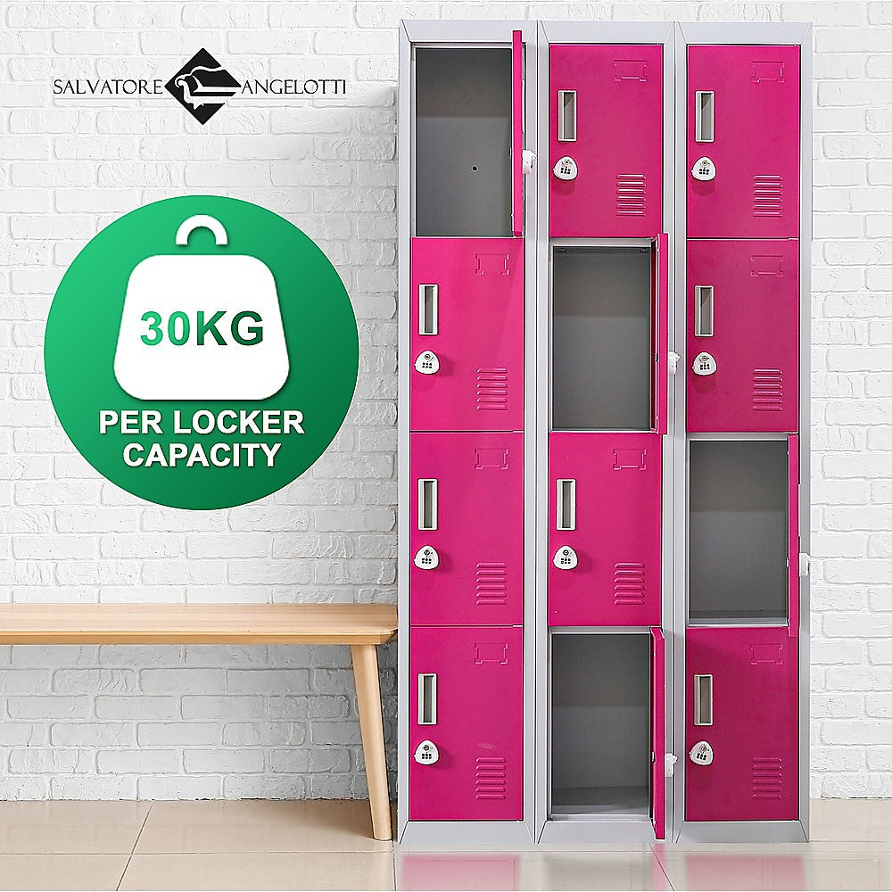 12-Door Locker for Office Gym Shed School Home Storage - 3-Digit Combination Lock 6