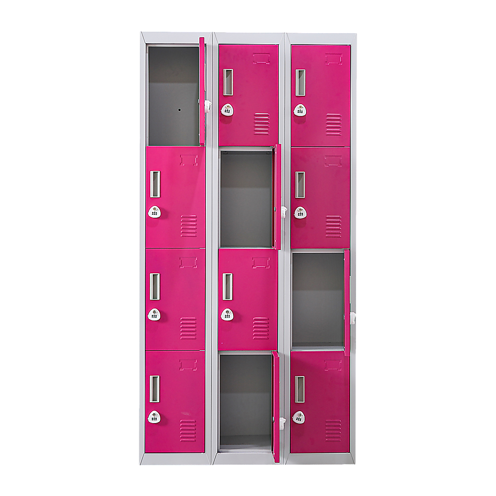 12-Door Locker for Office Gym Shed School Home Storage - 3-Digit Combination Lock 8