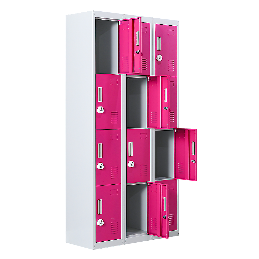 12-Door Locker for Office Gym Shed School Home Storage - 3-Digit Combination Lock 10
