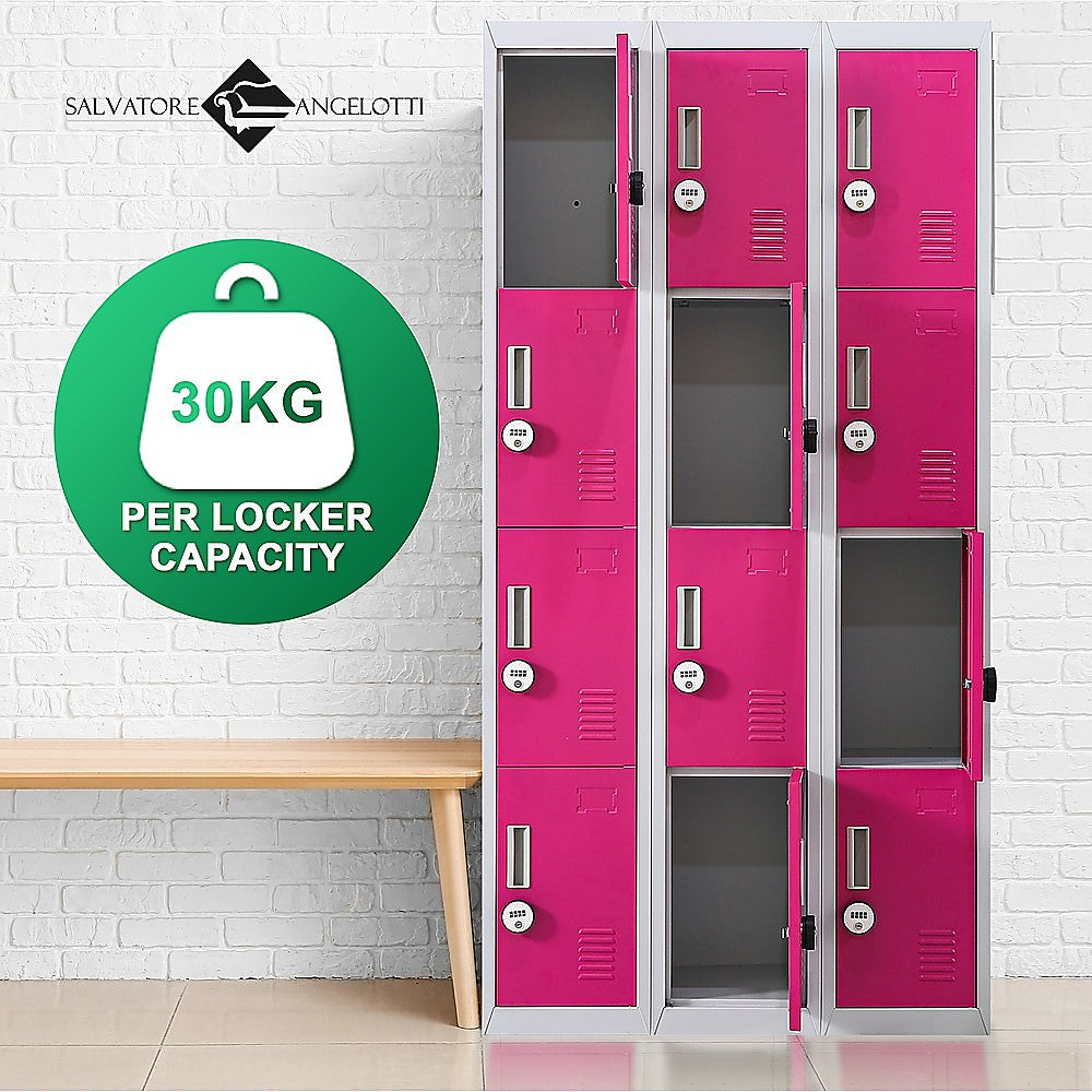12-Door Locker for Office Gym Shed School Home Storage - 4-Digit Combination Lock 9