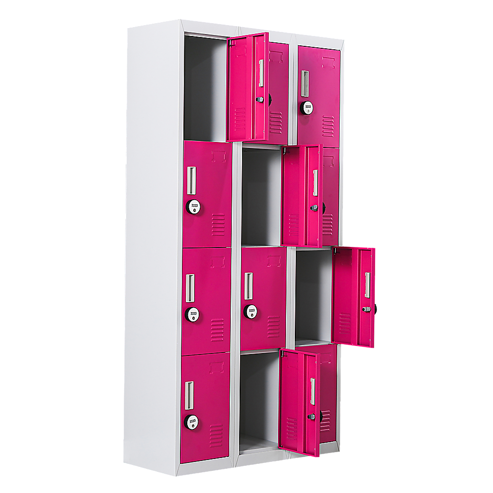 12-Door Locker for Office Gym Shed School Home Storage - 4-Digit Combination Lock 10
