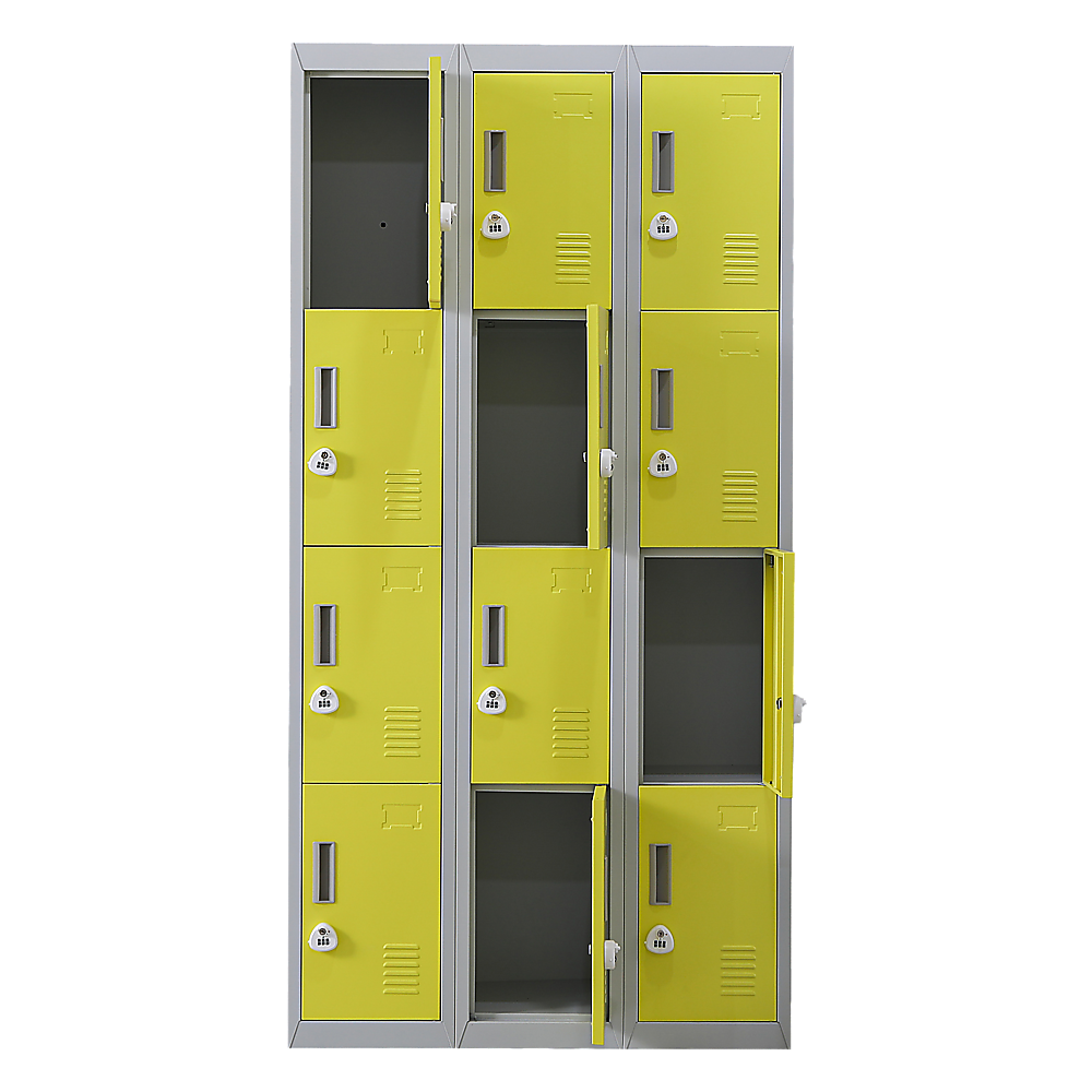 12-Door Locker for Office Gym Shed School Home Storage - 3-Digit Combination Lock 4