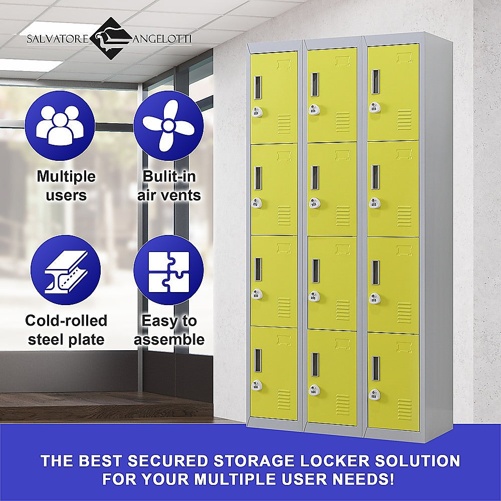 12-Door Locker for Office Gym Shed School Home Storage - 3-Digit Combination Lock 5