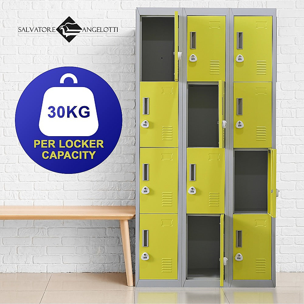 12-Door Locker for Office Gym Shed School Home Storage - 3-Digit Combination Lock 7