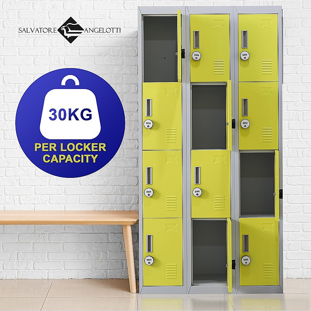 12-Door Locker for Office Gym Shed School Home Storage - 4-Digit Combination Lock 7