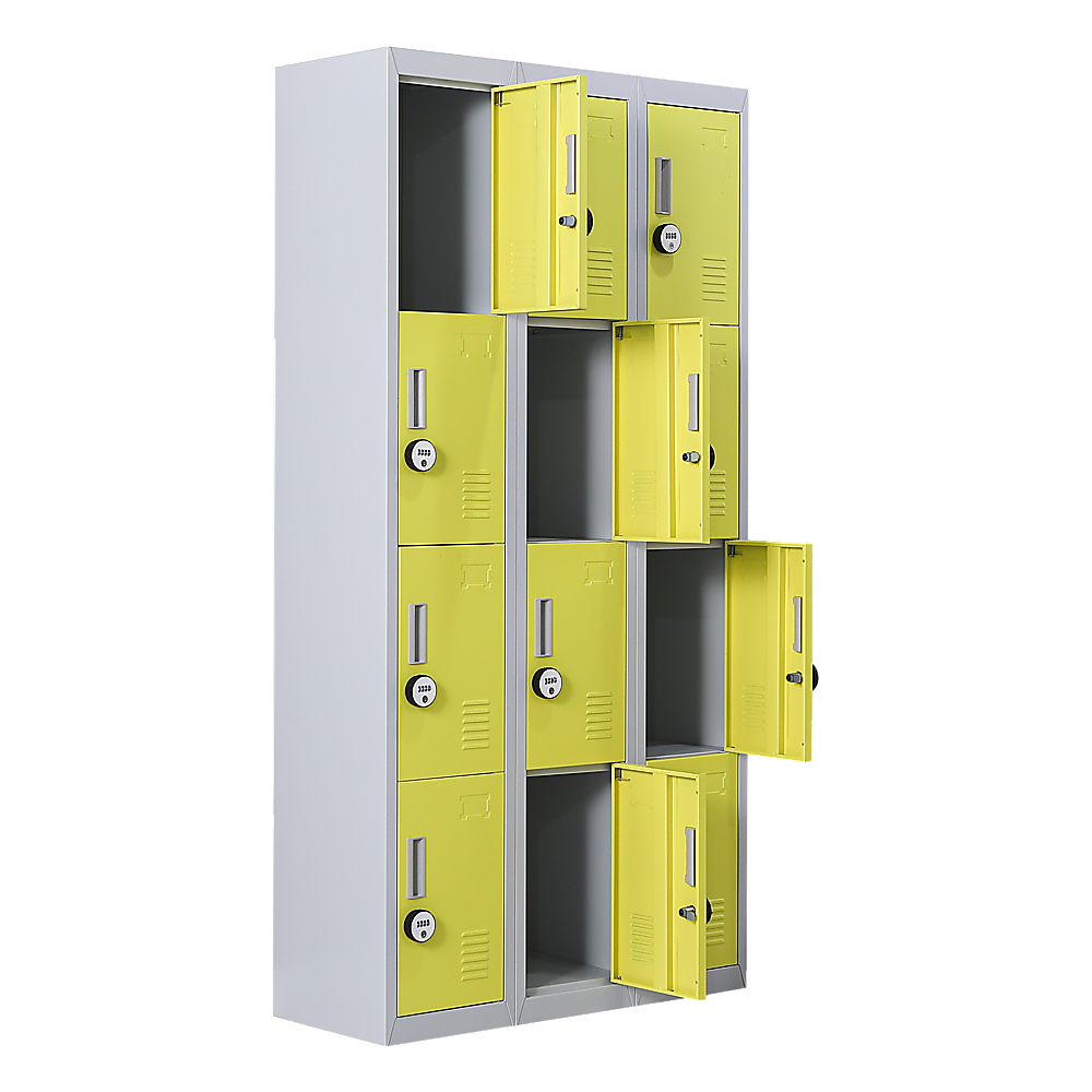 12-Door Locker for Office Gym Shed School Home Storage - 4-Digit Combination Lock 6