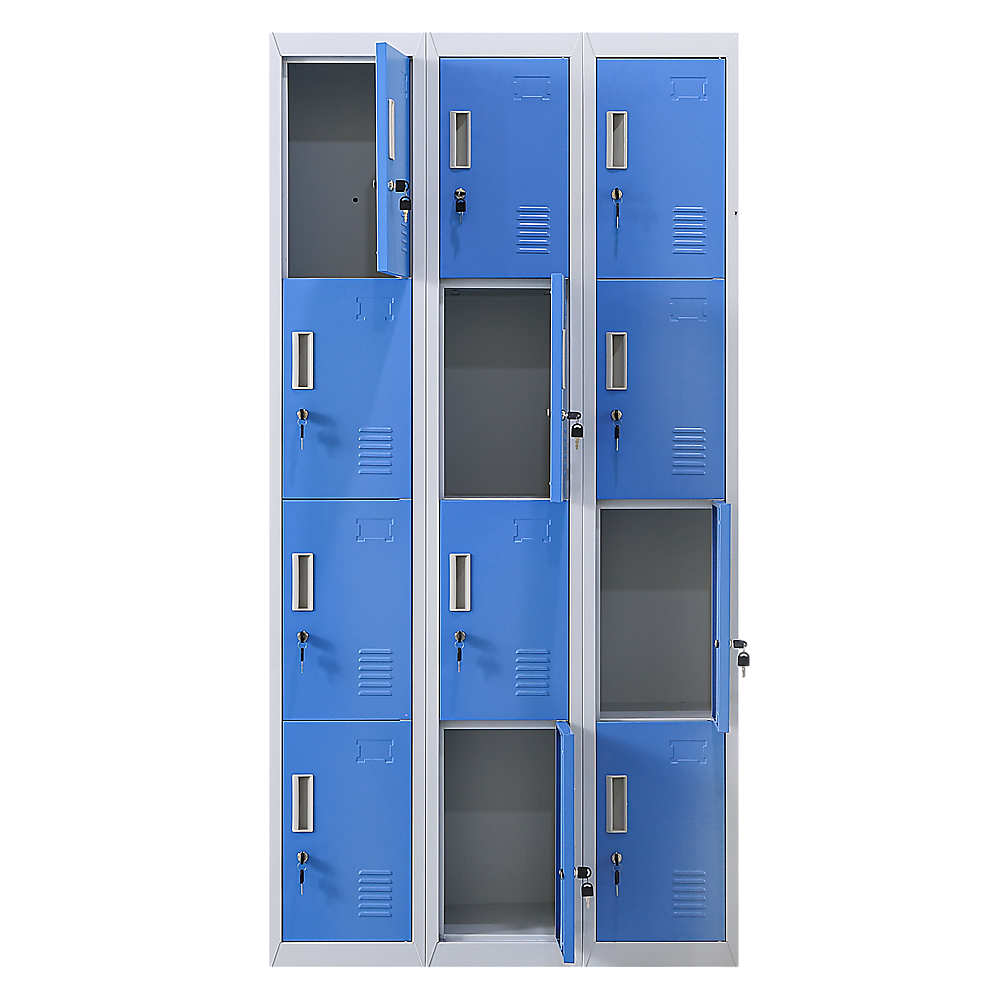 12-Door Locker for Office Gym Shed School Home Storage - Standard Lock with Keys 3