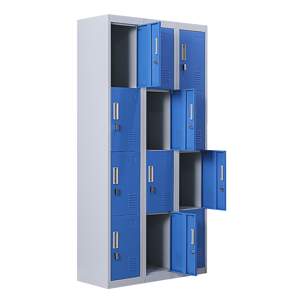 12-Door Locker for Office Gym Shed School Home Storage - Padlock-operated 10