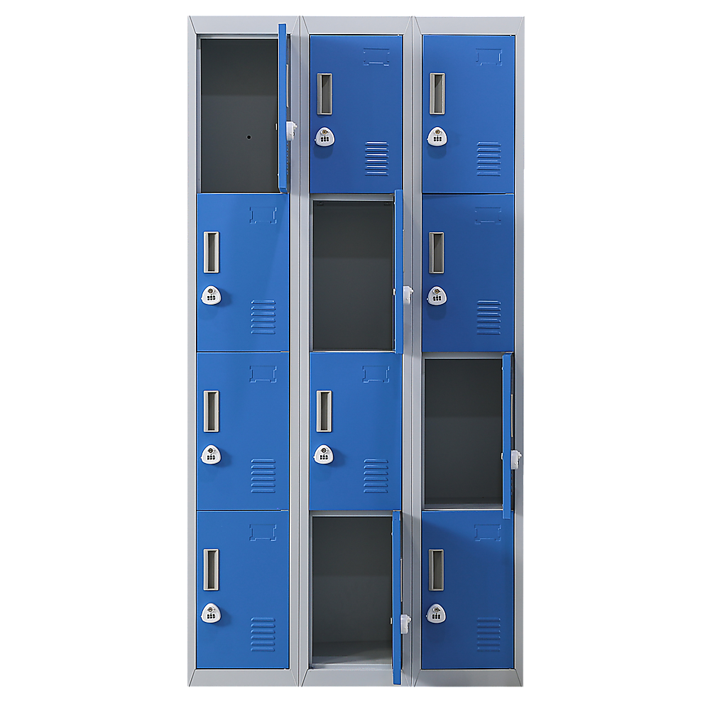 12-Door Locker for Office Gym Shed School Home Storage - 3-Digit Combination Lock 4