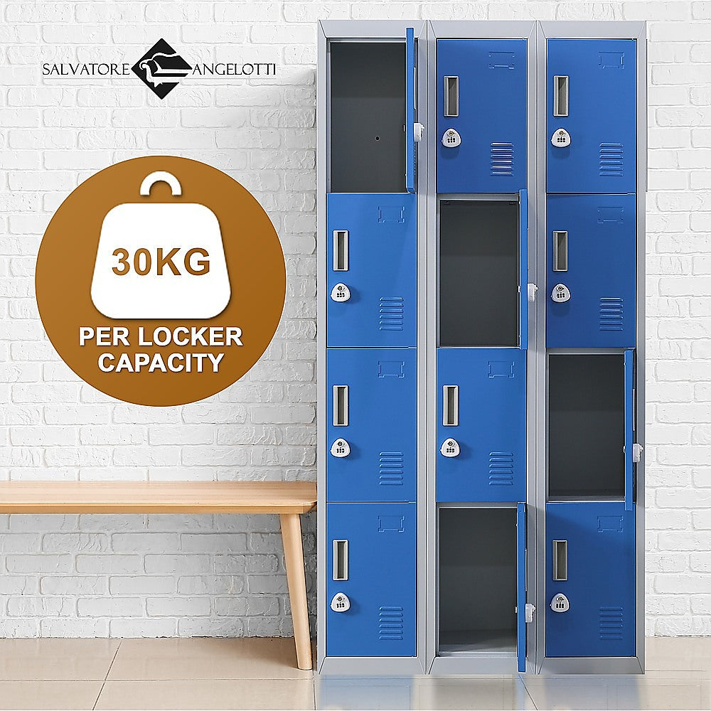 12-Door Locker for Office Gym Shed School Home Storage - 3-Digit Combination Lock 11