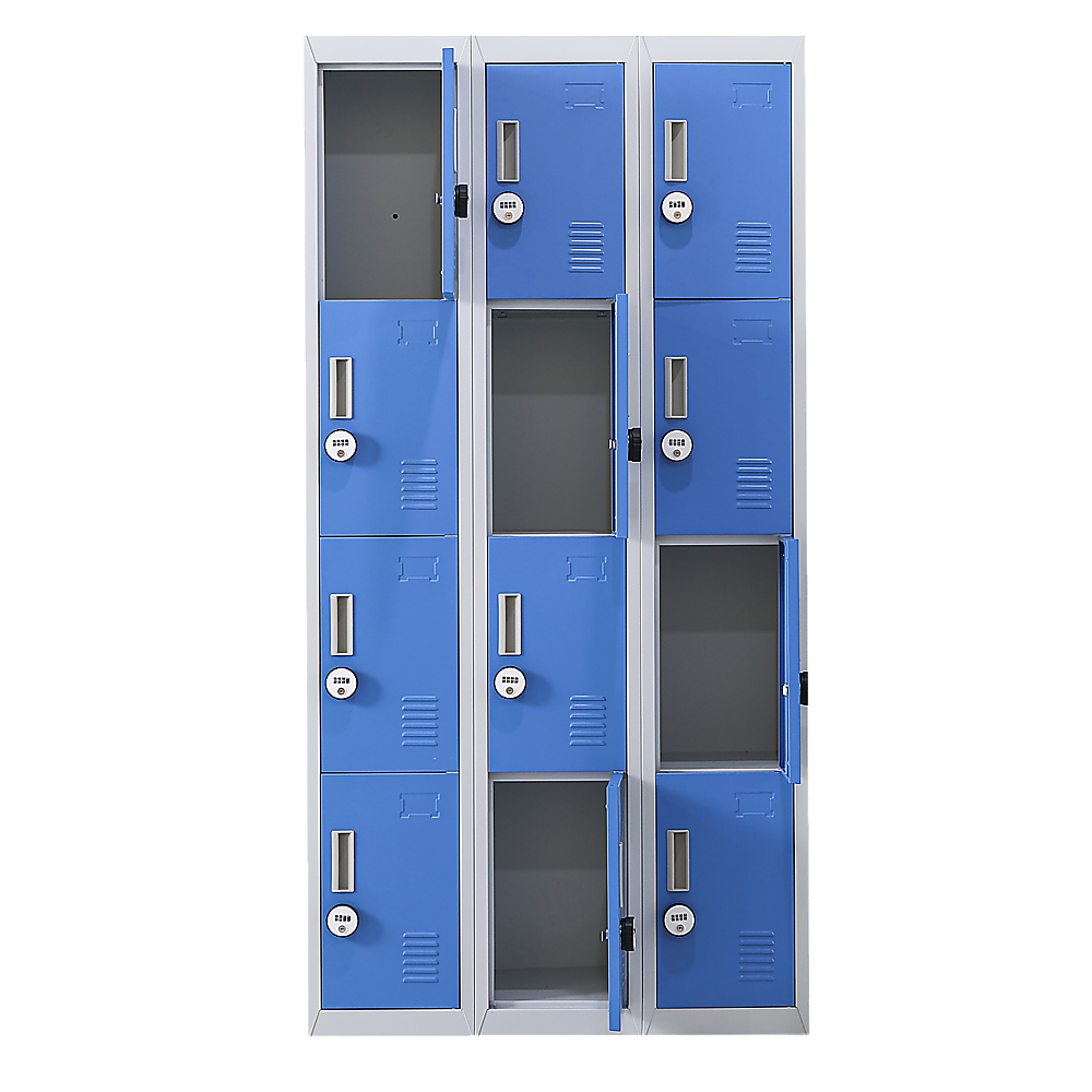 12-Door Locker for Office Gym Shed School Home Storage - 4-Digit Combination Lock 5