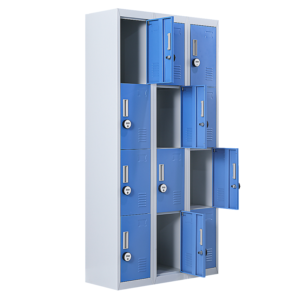 12-Door Locker for Office Gym Shed School Home Storage - 4-Digit Combination Lock 10