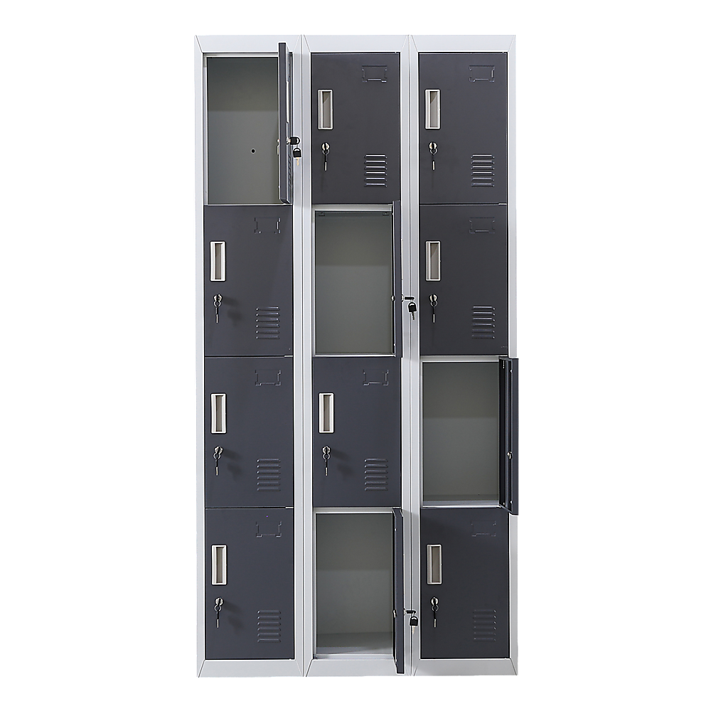 12-Door Locker for Office Gym Shed School Home Storage - Standard Lock with Keys 3