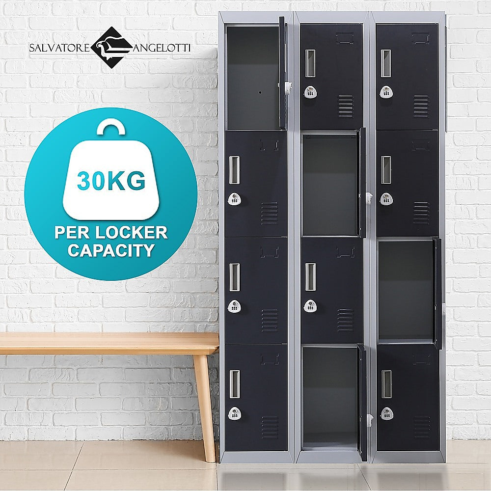 12-Door Locker for Office Gym Shed School Home Storage - 3-Digit Combination Lock 6