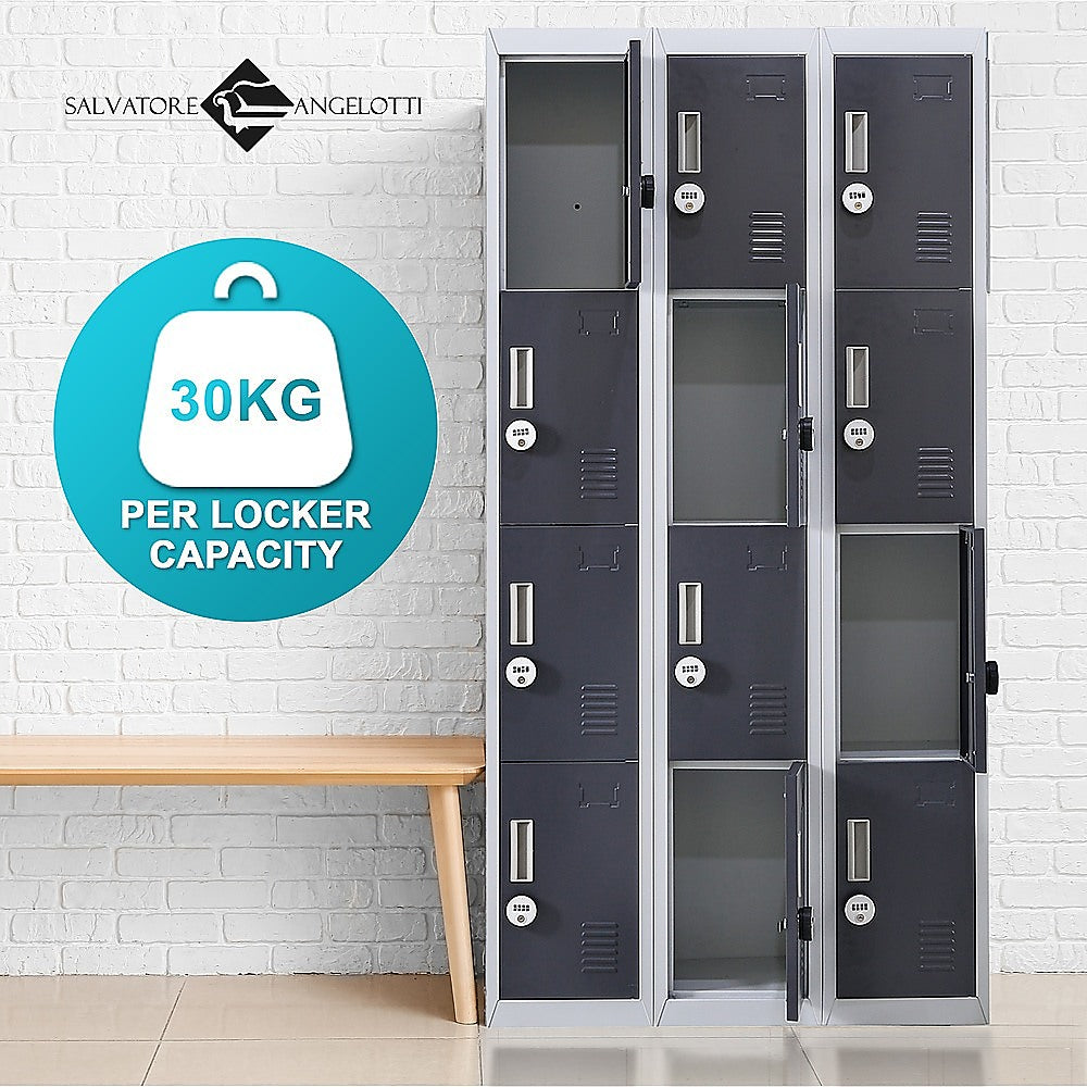 12-Door Locker for Office Gym Shed School Home Storage - 4-Digit Combination Lock 5