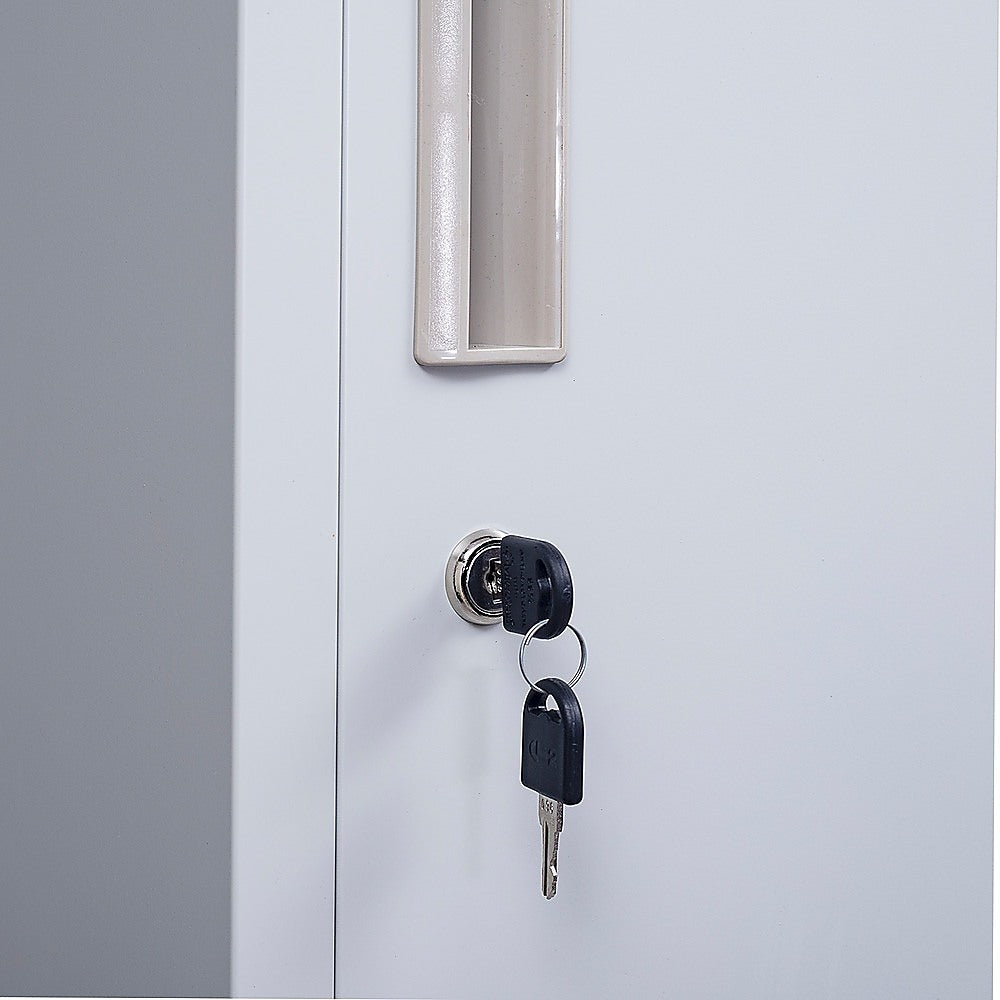 12-Door Locker for Office Gym Shed School Home Storage - Standard Lock with Keys 12