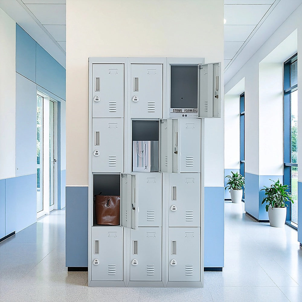 12-Door Locker for Office Gym Shed School Home Storage - 3-Digit Combination Lock 5