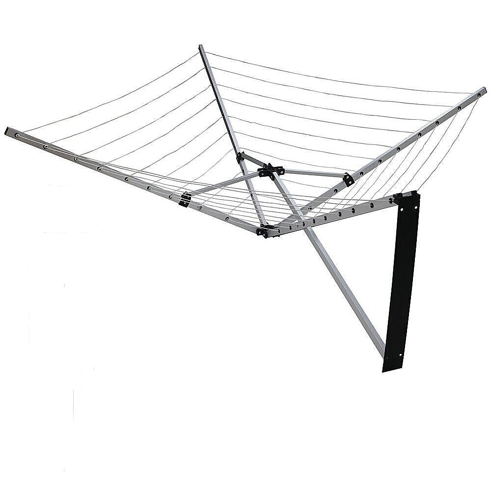 Wall Mounted 5 Arm 26m Clothes Airer Folding Concertina Cloth Dryer Washing Line 5