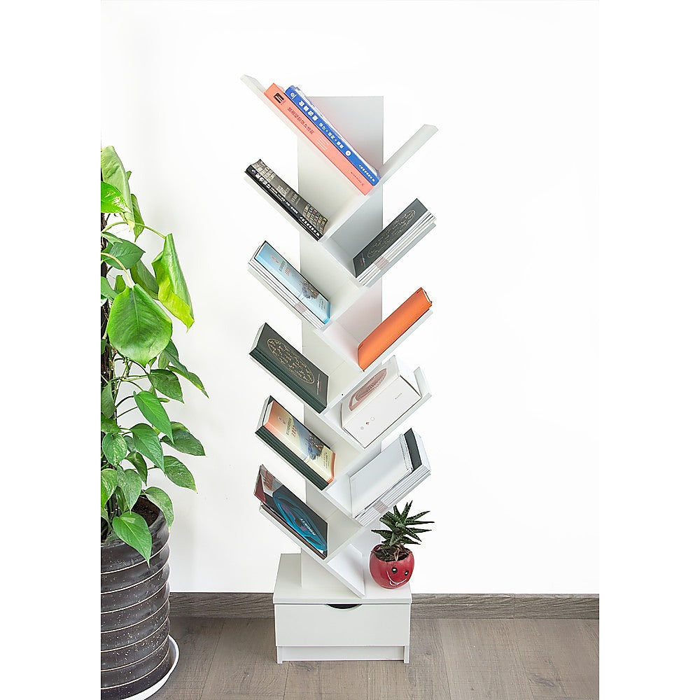 Tree Bookshelf Bookcase Book Organizer 12-Tier Multipurpose Shelf Display Racks 6