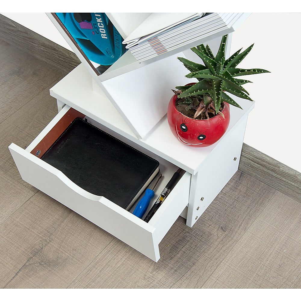 Tree Bookshelf Bookcase Book Organizer 12-Tier Multipurpose Shelf Display Racks 8