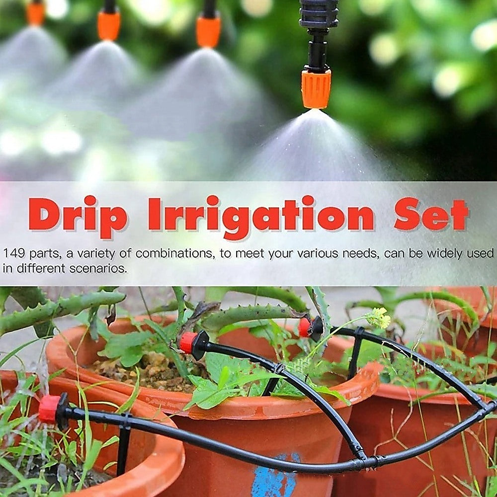 Drip Irrigation System Plant Self Garden Watering Hose Spray Kit 4