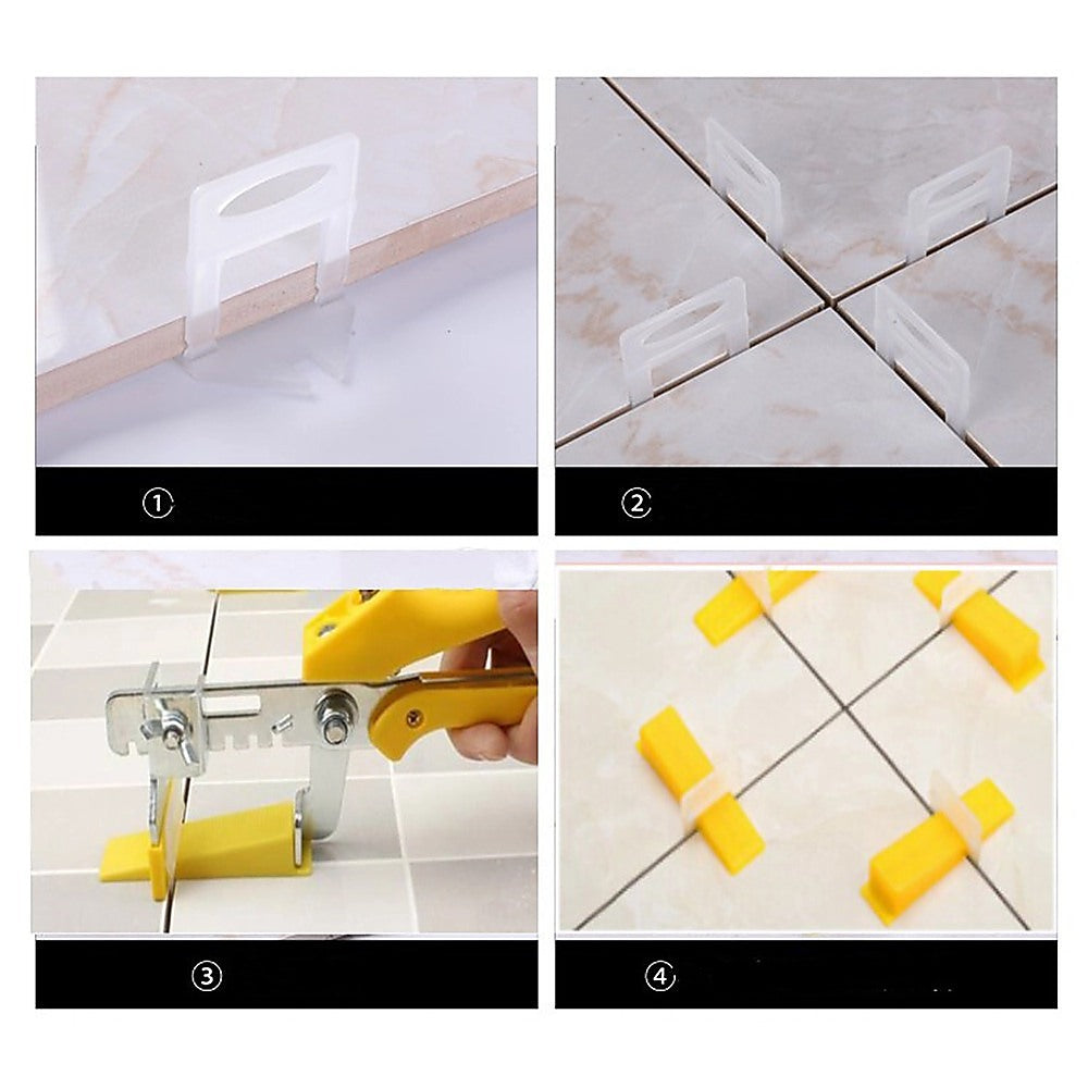 1000x Tile Leveling System Clips Levelling Spacer Tiling Tool Floor Wall 6