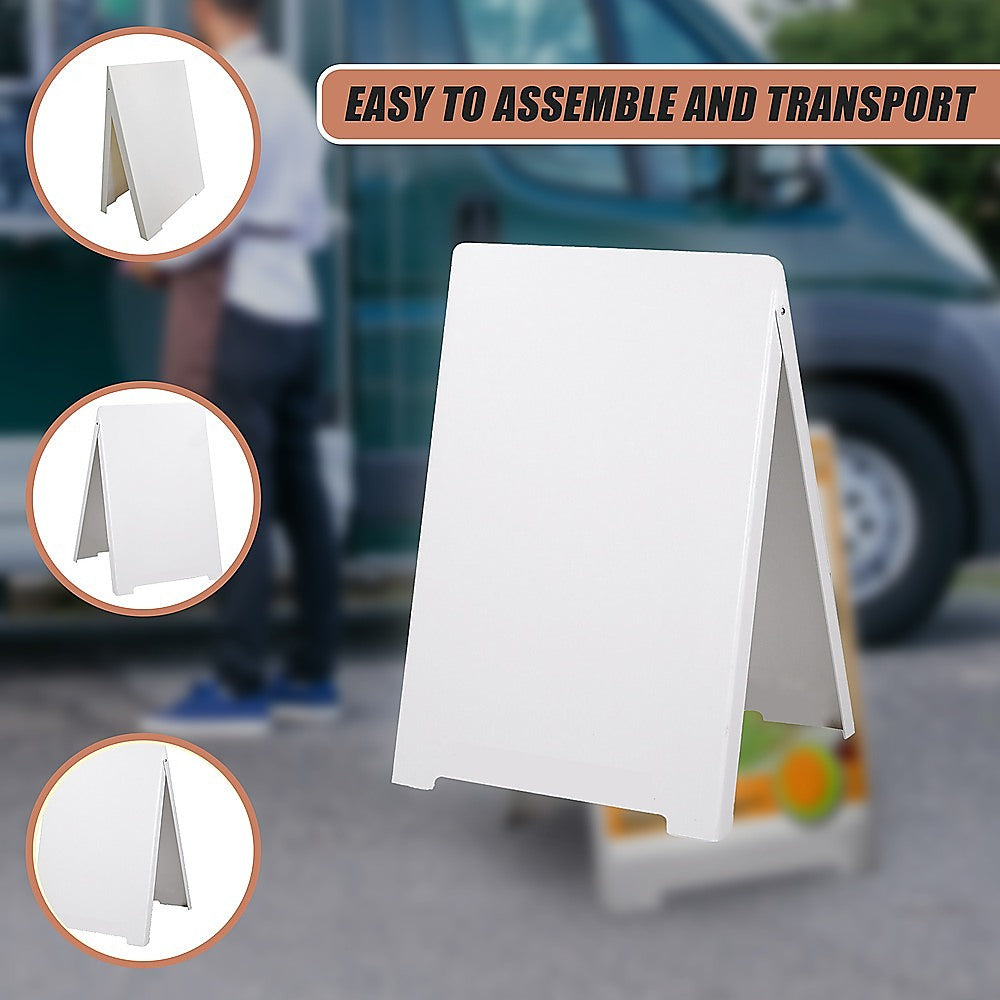 Double Side Sidewalk A-frame Sign Sandwich Board holds Graphic Plastic Panels 8
