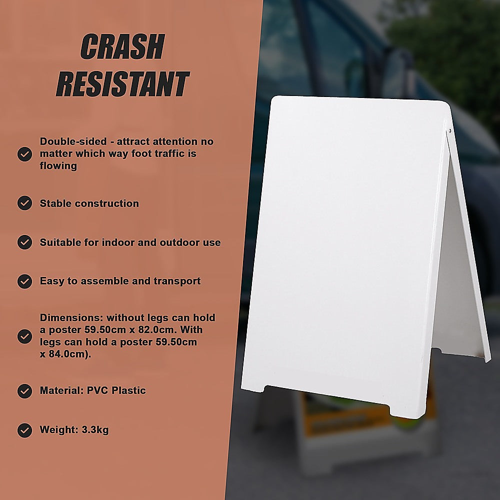 Double Side Sidewalk A-frame Sign Sandwich Board holds Graphic Plastic Panels 10