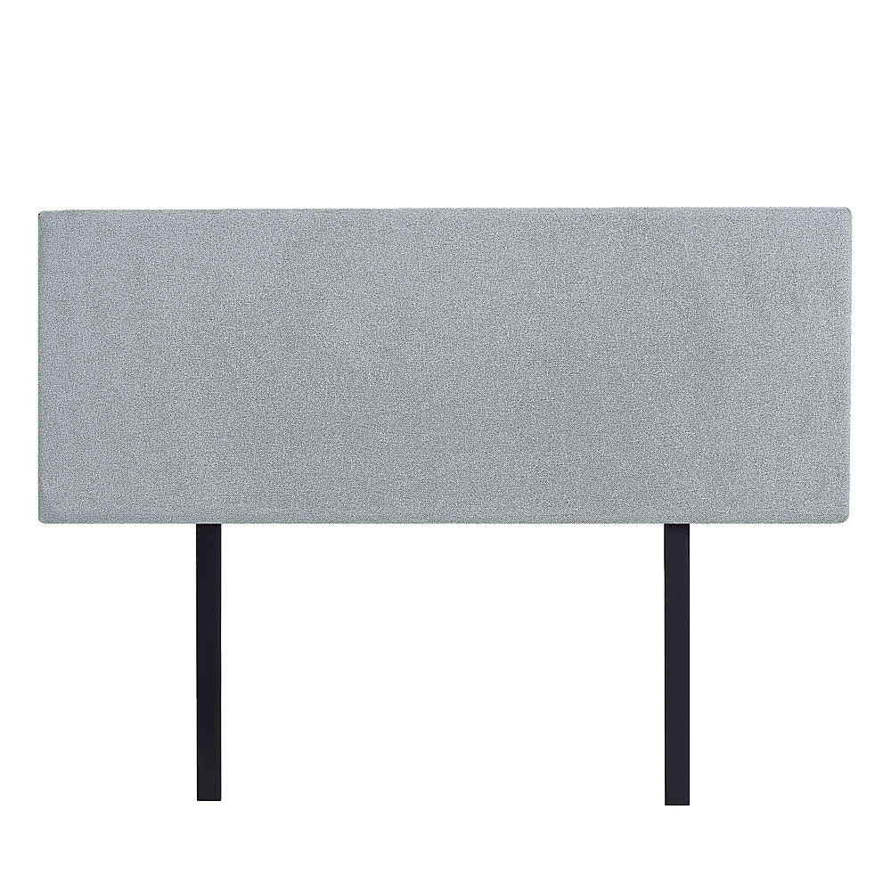 Linen Fabric Queen Bed Deluxe Headboard Bedhead - Stone Grey 4