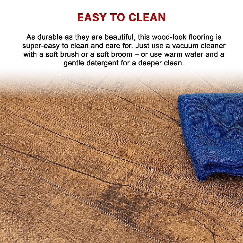 Vinyl Floor Tiles Self Adhesive Flooring Smoked Eucalyptus Wood Grain 16 Pack 2.3SQM 11