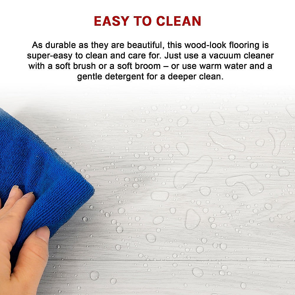 Vinyl Floor Tiles Self Adhesive Flooring Ramin Wood Grain 16 Pack 2.3SQM 12