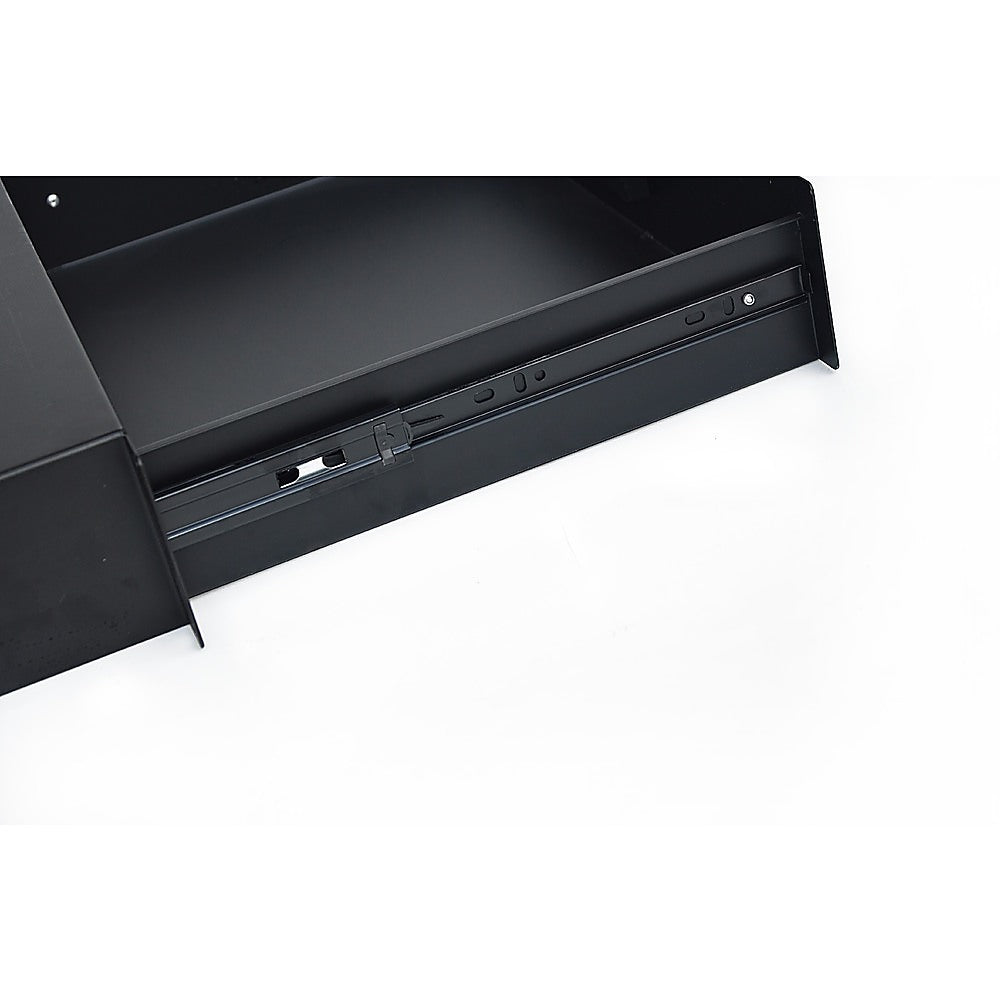 19" Rack Mount 2U Locking Drawer Pro Audio DJ Server Rack Lock Storage Cabinet 4