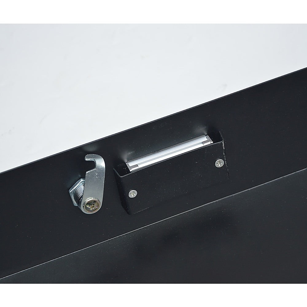 19" Rack Mount 2U Locking Drawer Pro Audio DJ Server Rack Lock Storage Cabinet 6