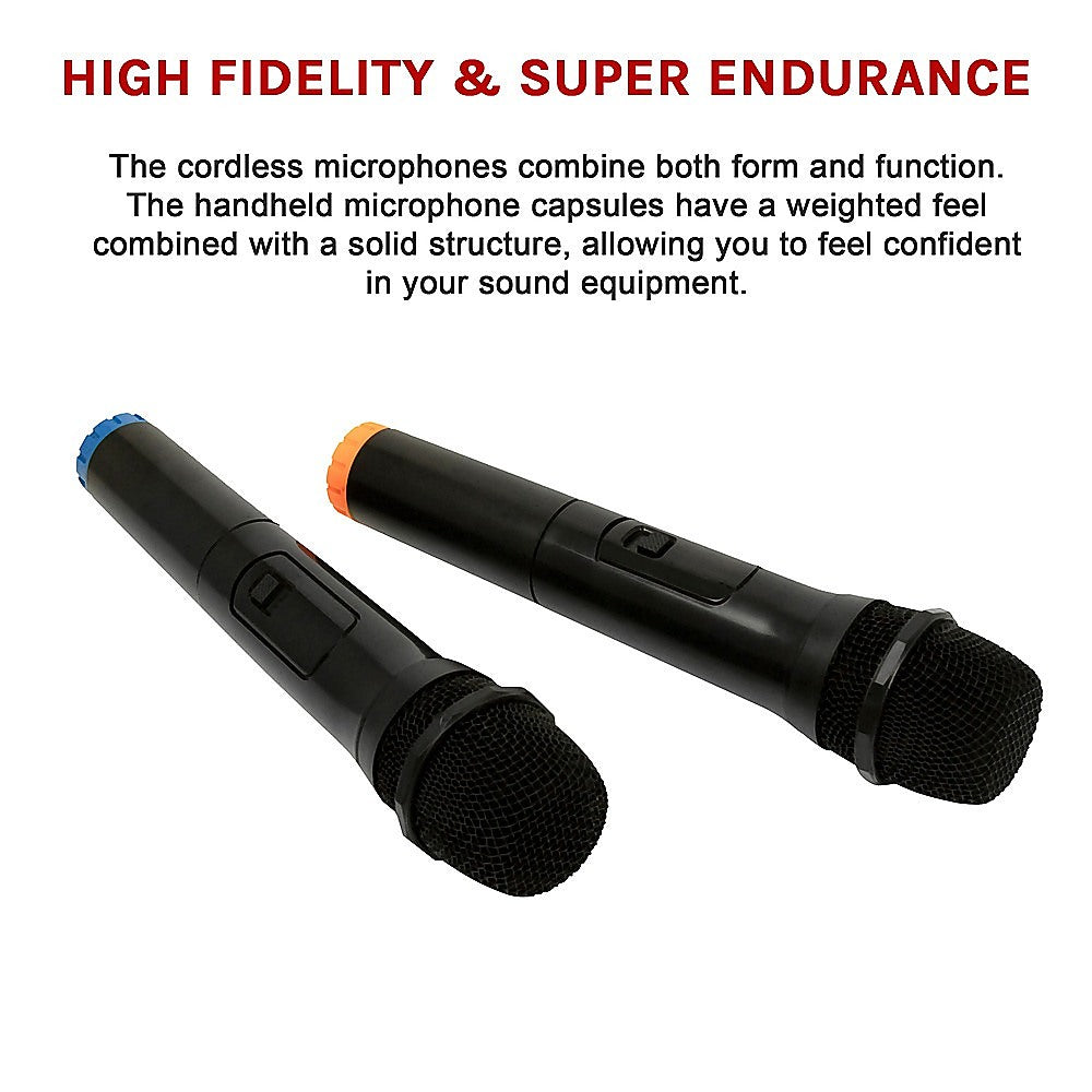 2 x Wireless Microphone Handheld Cordless Professional Mic Karaoke Receiver 7