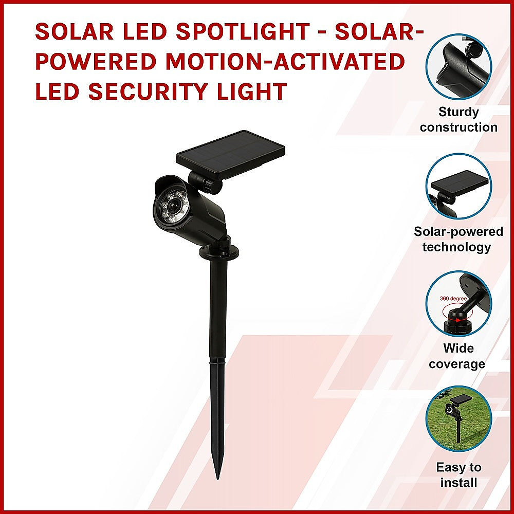 Solar LED Spotlight - Solar-powered motion-activated LED security light 3