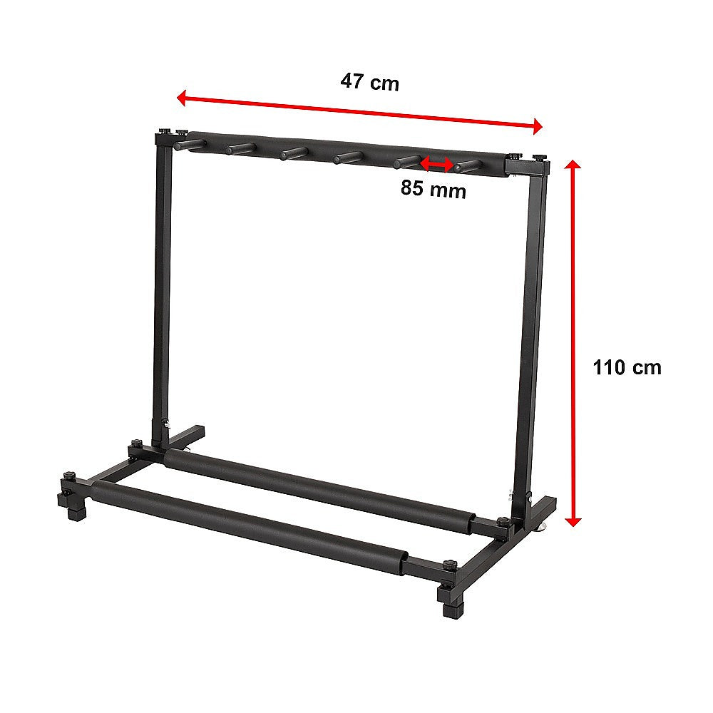 Guitar Stand 5 Holder Guitar Folding Stand Rack Band Stage Bass Acoustic Guitar 8