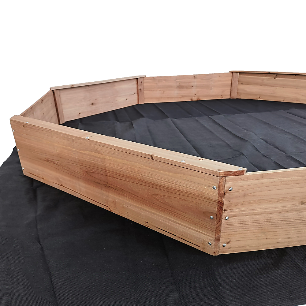 Kids Sand Pit Large Octagonal Wooden Sandpit 6