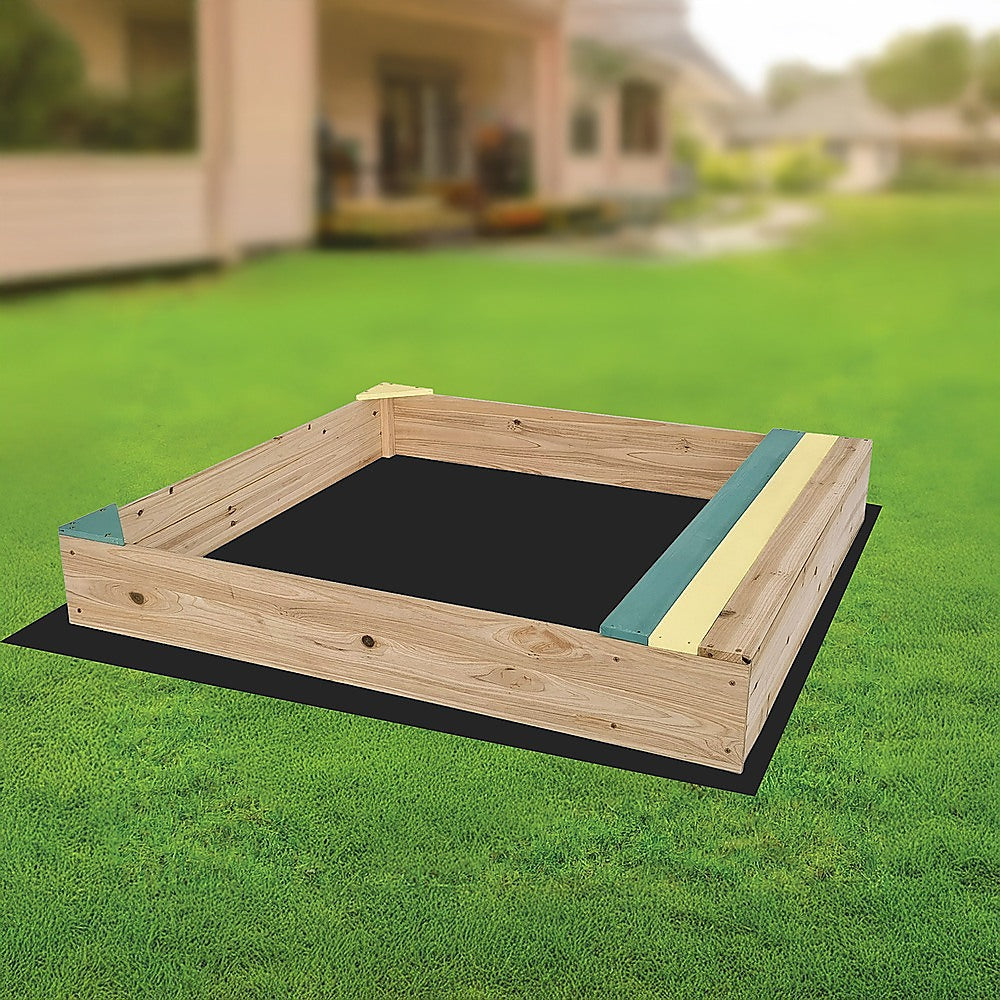 Wooden Kids Backyard Sandbox Children Outdoor Play Toy Sandpit 6