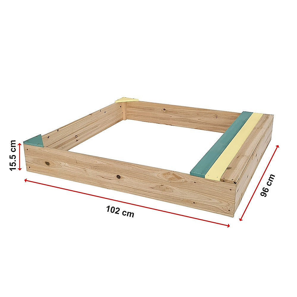 Wooden Kids Backyard Sandbox Children Outdoor Play Toy Sandpit 11