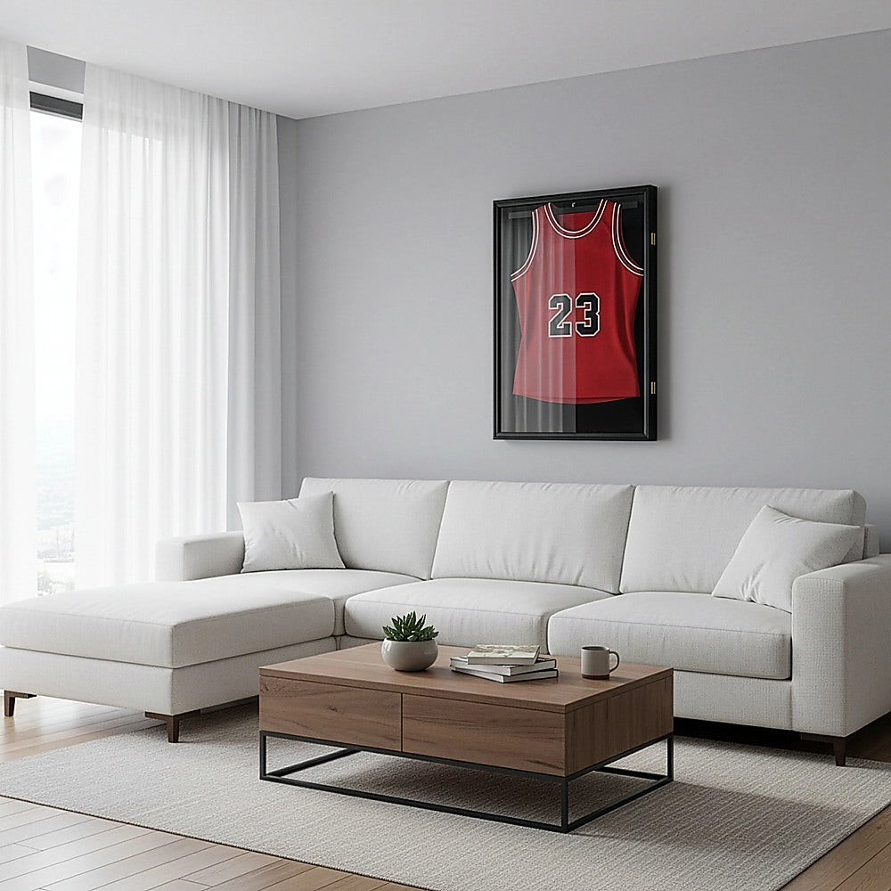 Wall Display/Case Lockable Rack 80cm Football Basketball Jersey Storage Box 3