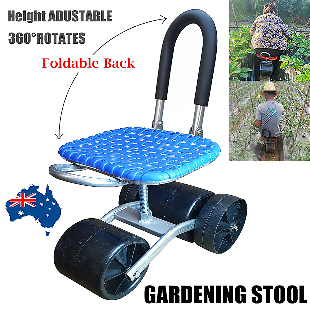 Gardening Seat Portable Height Adjustable Folding Stool Kneeling Pad 5