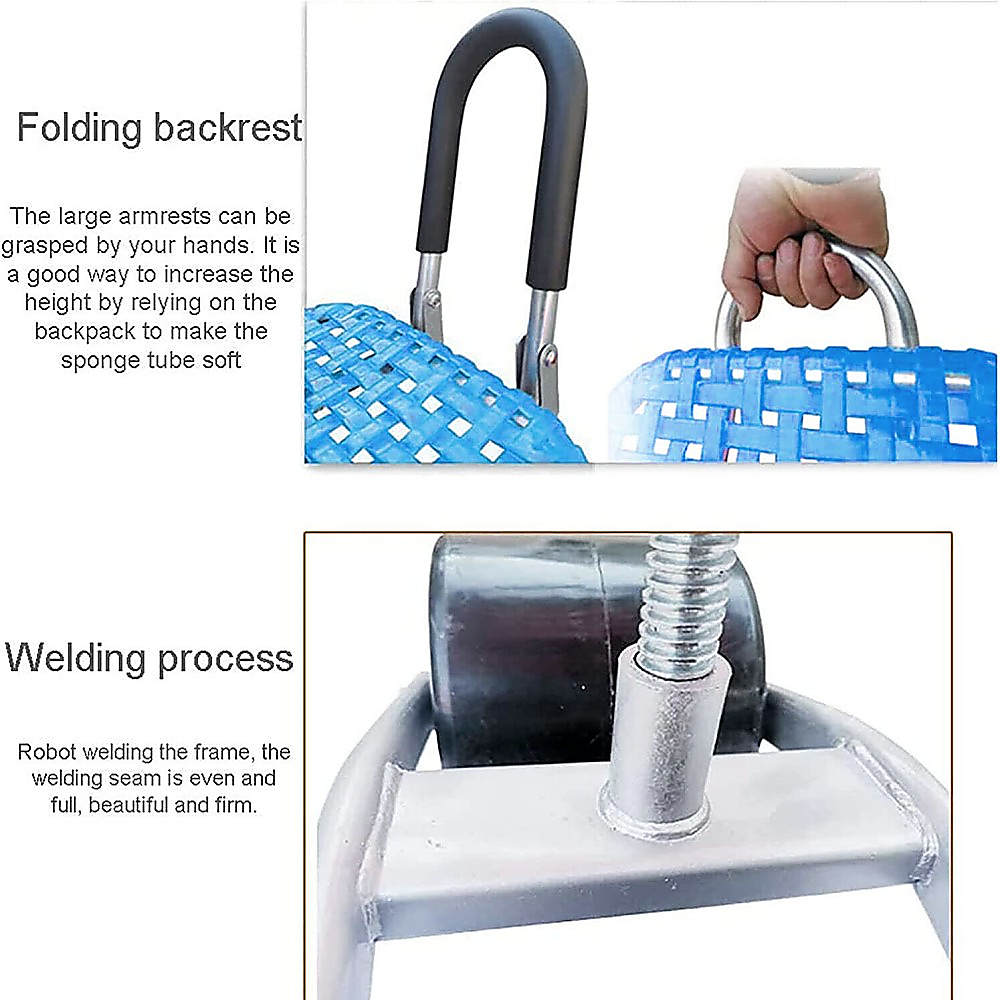 Gardening Seat Portable Height Adjustable Folding Stool Kneeling Pad 8