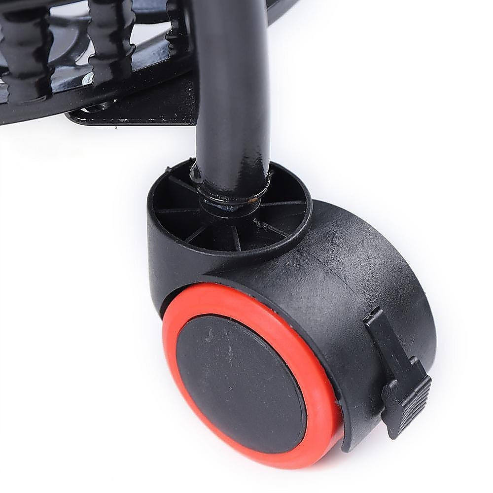 4 Layer 6 Pots Flower Holder Plant Stand Shelf 4-Wheel Free Moving Rack 8