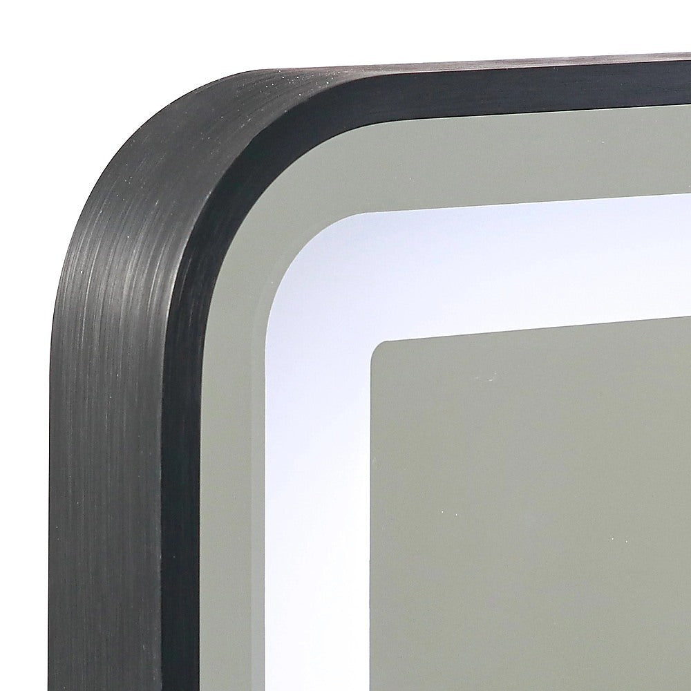 Rectangular Mirror LED Anti-Fog Illuminated Bathroom Living Room - 90x70cm 5