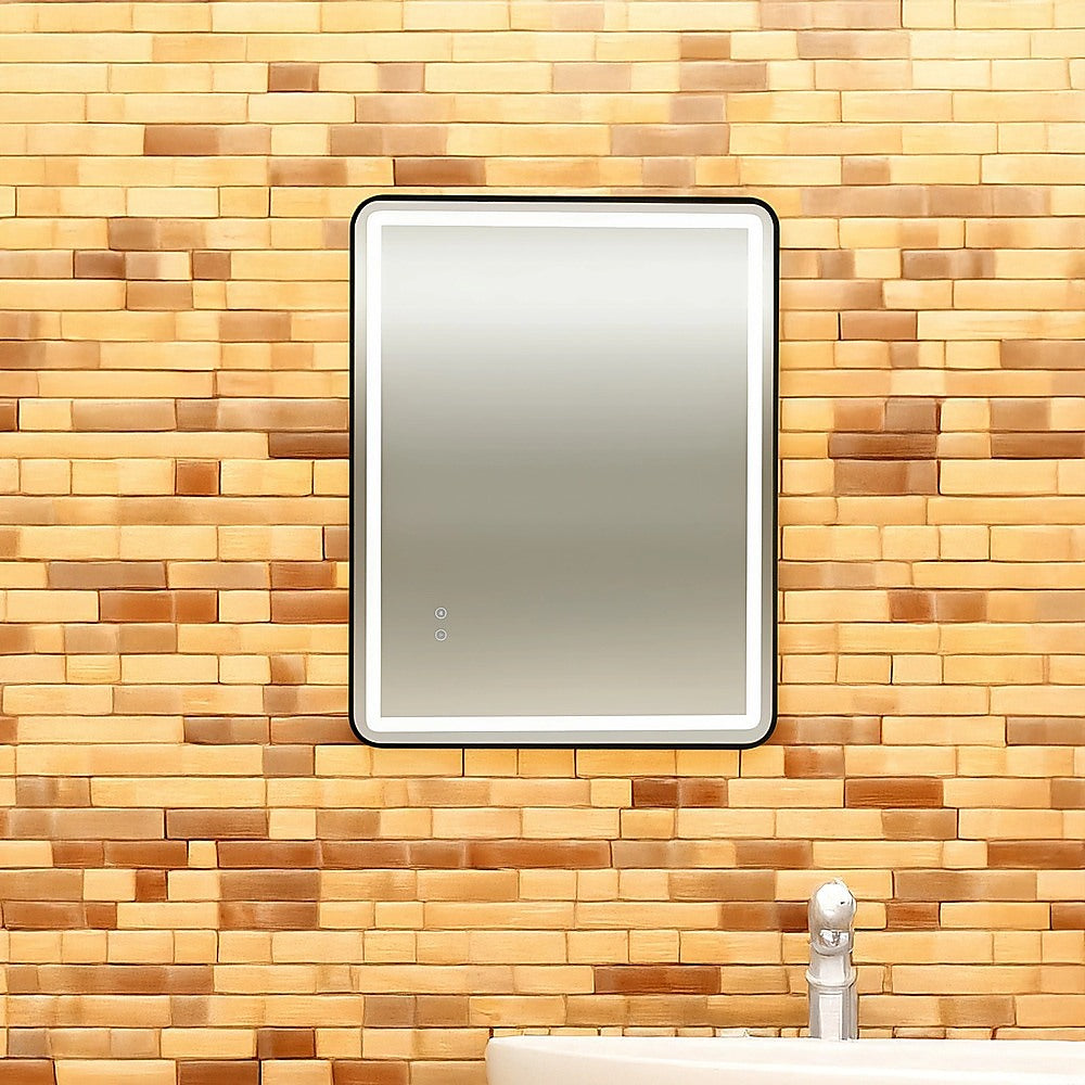 Rectangular Mirror LED Anti-Fog Illuminated Bathroom Living Room - 90x70cm 6