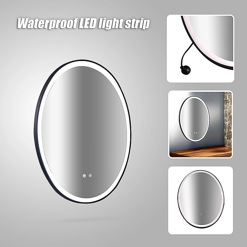 Oval Mirror LED Anti-Fog Illuminated Bathroom Living Room 7