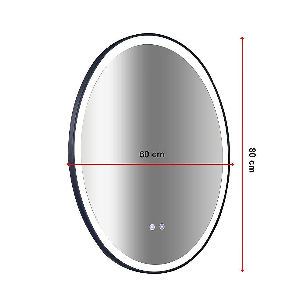 Oval Mirror LED Anti-Fog Illuminated Bathroom Living Room 11